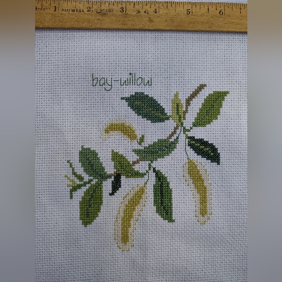 Bay Willow counted cross stitch piece - Picture 2 of 2